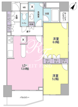 ラサンテ五反田 809 間取り図