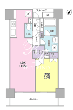 ラサンテ五反田 1008 間取り図