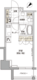 パークハビオ渋谷 1202 間取り図