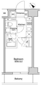 プラウドフラット森下 603 間取り図