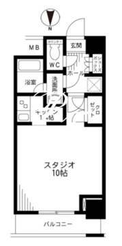 レジディア九段下 1205 間取り図