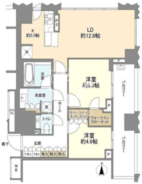 ブランズ千代田富士見 605 間取り図