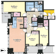ブランズ千代田富士見 1203 間取り図 ?>