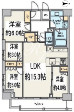 クレストコート池上 1402 間取り図