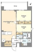 グランカーサ町屋2 602 間取り図