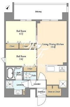 グランカーサ町屋2 201 間取り図