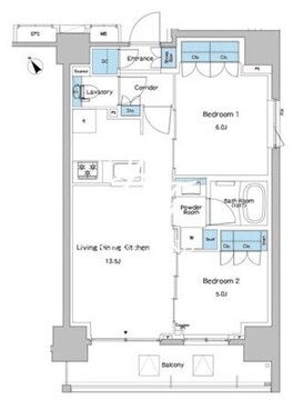 ルフォンプログレ志村坂上 605 間取り図