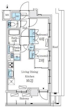 リビオメゾン東北沢 604 間取り図