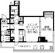 レジディア四谷三丁目 1006 間取り図