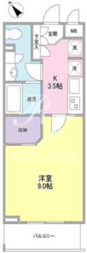 ゼットエックス南大塚 204 間取り図
