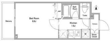 BPRレジデンス西早稲田 608 間取り図