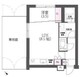 アウリィ中目黒 101 間取り図