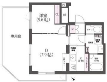 アウリィ中目黒 102 間取り図