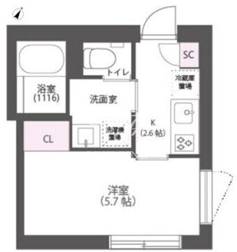 アウリィ中目黒 103 間取り図