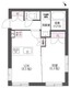 アウリィ中目黒 205 間取り図