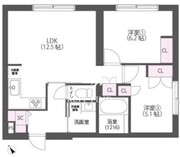 アウリィ中目黒 303 間取り図