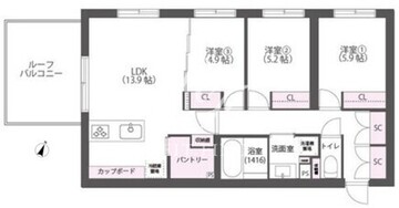 アウリィ中目黒 401 間取り図