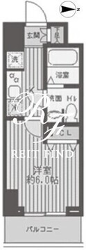 レジディア蒲田 602 間取り図