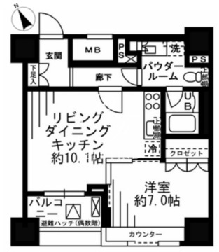 レジディア勝どき 304 間取り図