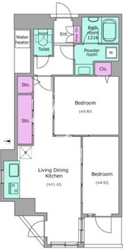 レジディア入谷 904 間取り図