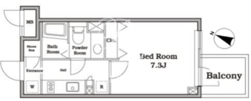 レジディア西新宿2 314 間取り図