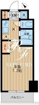 レジディア蒲田3 1403 間取り図