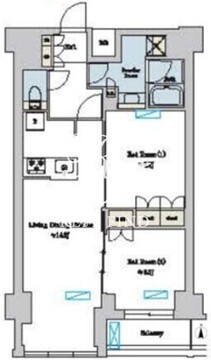 ブリリアイスト池尻大橋 414 間取り図