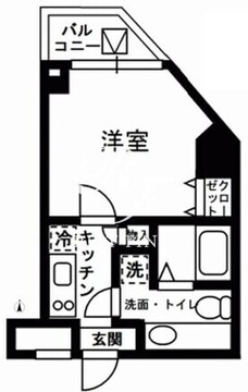 レジディア中野 401 間取り図