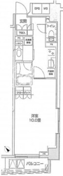 プライムアーバン日本橋浜町 804 間取り図