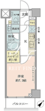 ザ・パークワンズ目黒不動前 314 間取り図
