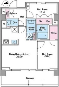 コンフォリア東新宿ステーションフロント 1203 間取り図