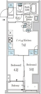 ザ・ライオンズフォーシア外神田 203 間取り図