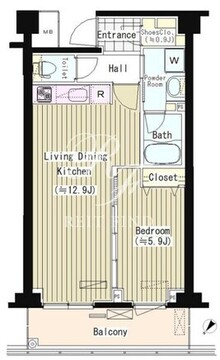 プライムアーバン東中野コート 102 間取り図
