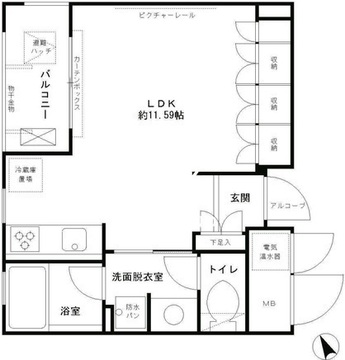 エル・セレーノ西早稲田 415 間取り図