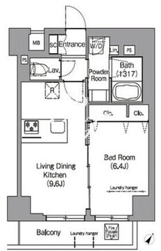 HF押上レジデンス 306 間取り図
