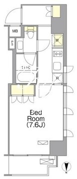 オルサス西日暮里 402 間取り図