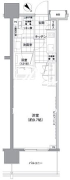 パークハビオ渋谷神山町 1106 間取り図