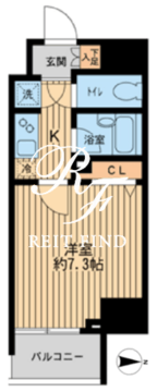 HF早稲田レジデンス 1-404 間取り図