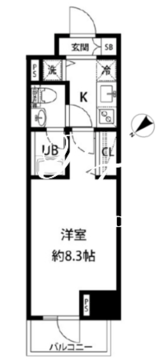 ルクレ日本橋馬喰町 605 間取り図