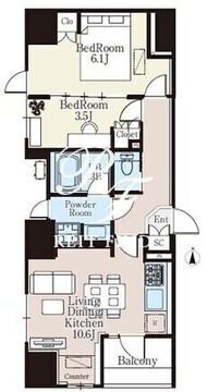 ザ・ライオンズフォーシア町屋 304 間取り図