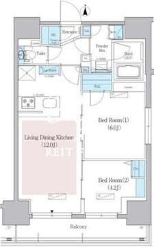 アーバネックス蔵前レジデンス 1201 間取り図
