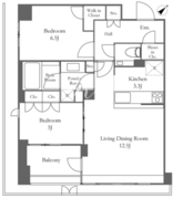 パークナード三田聖坂 103 間取り図
