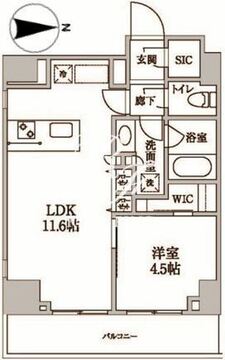 レジディア中延2 1202 間取り図