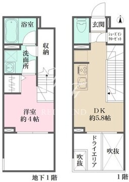 ラペルラ自由が丘 102 間取り図