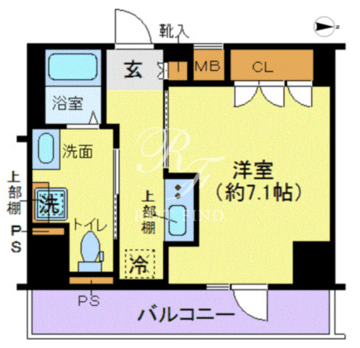 ジェノヴィア東日本橋駅前グリーンヴェール 407 間取り図