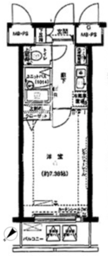 ヴェルト日本橋3 302 間取り図