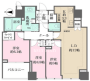 クラッシィタワー新宿御苑 1103 間取り図