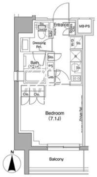 ザ・パークハビオ駒込 403 間取り図