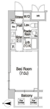 コンフォリア大森トロワ 301 間取り図