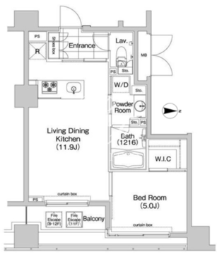 コンフォリア新川 303 間取り図